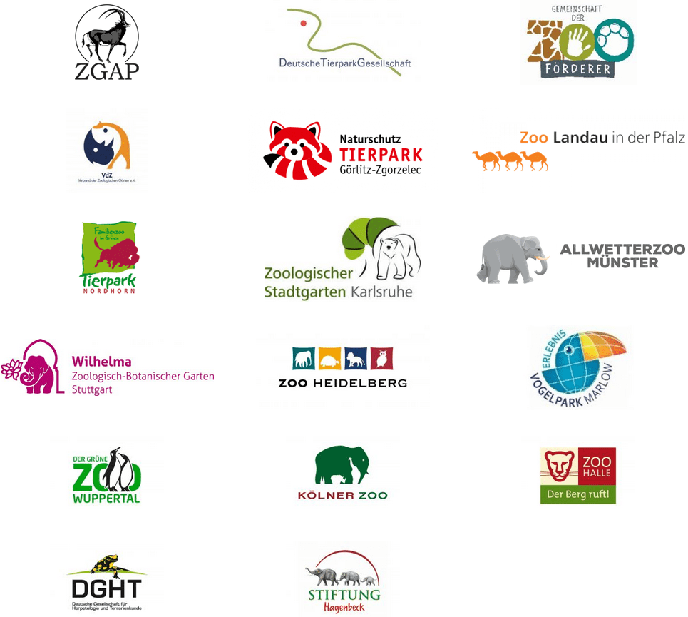 zootier des jahres 2021 Logos der Partner und Platinförderer (17 Logos)