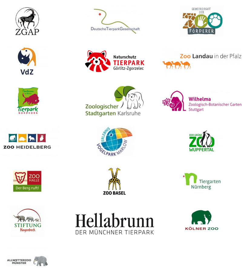 zootier des jahres 2022 Logos der Partner und Platinförderer (19 Logos)